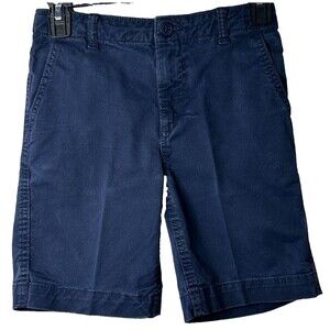 Gap Kids Shorts Boys Size10 Blue Adjustable Waist Slash Pockets Cotton Blend